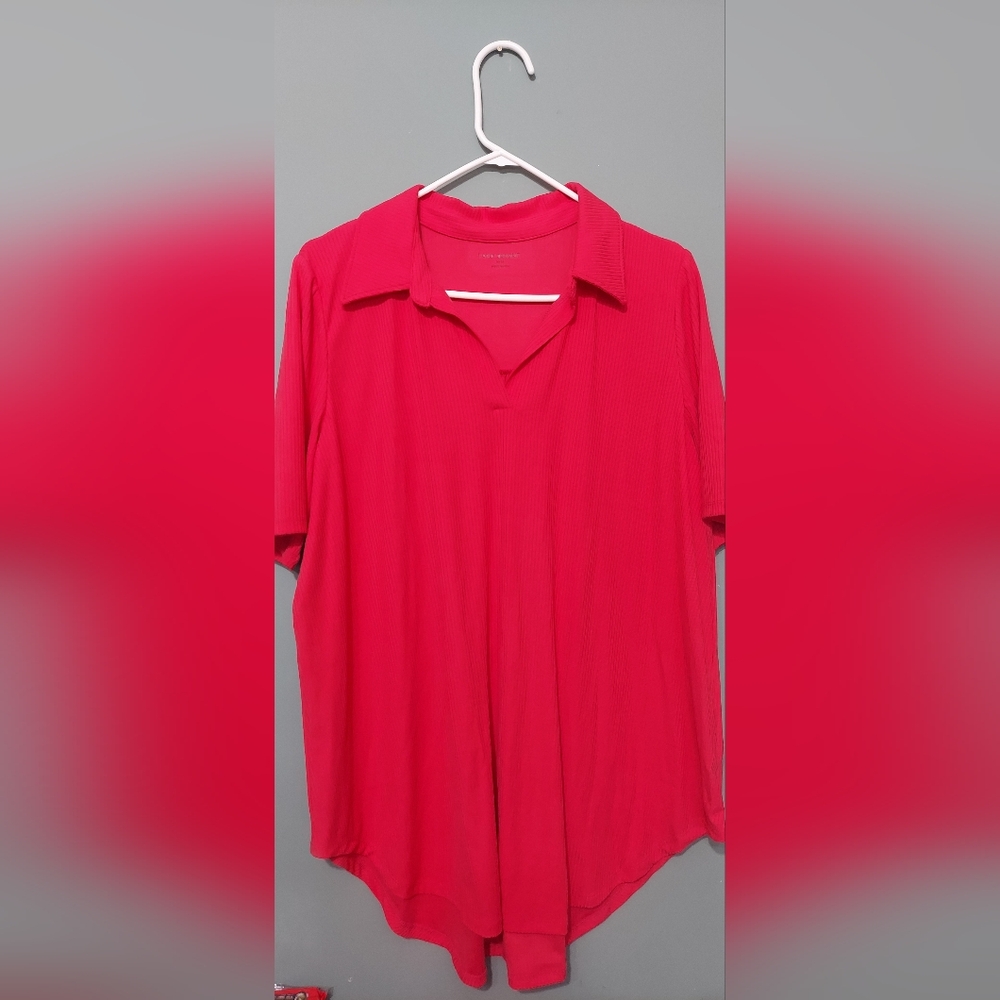NWT Lane Bryant Fuschia Pink Tunic style Swing Top